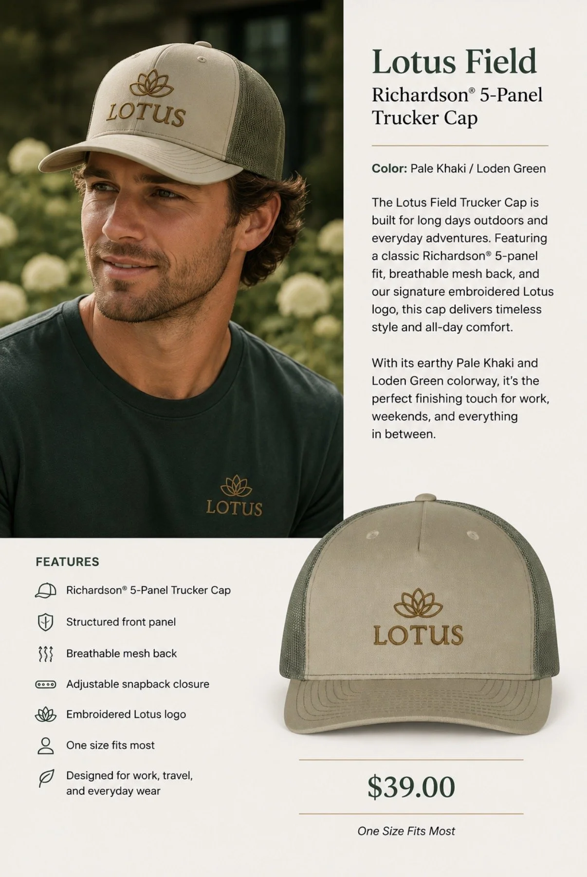 Lotus Crew Hat