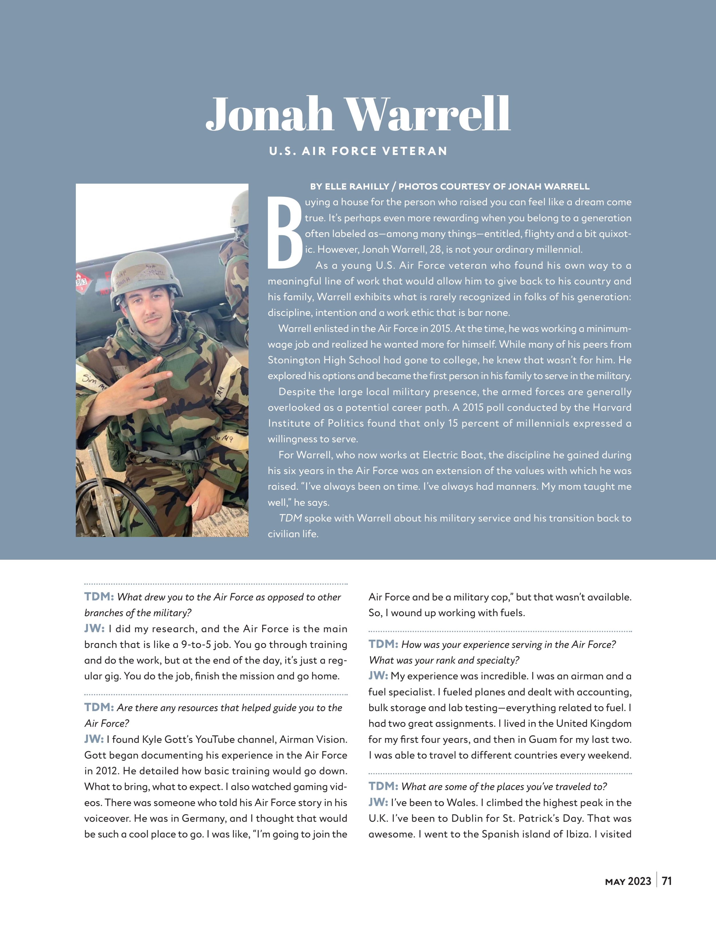 Interview with Jonah Warrell | The Day Magazine, May 2023