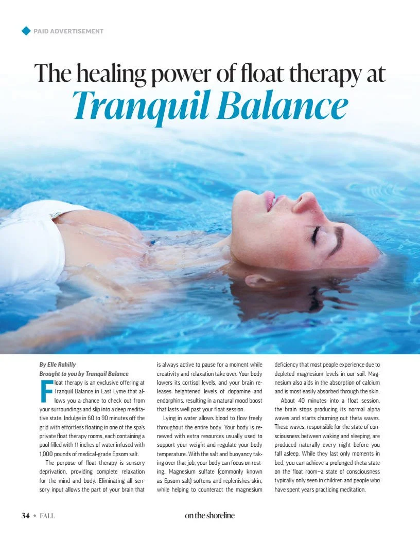 The healing power of float therapy | On the Shoreline, August 2024 (Sponsored)