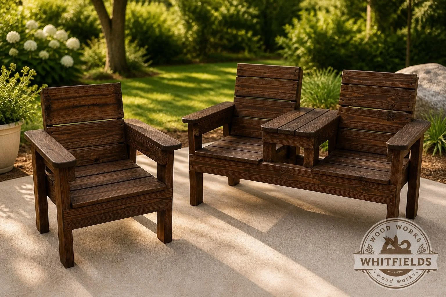 Handcrafted Outdoor Conversation Set
