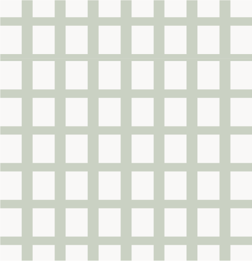 Soft sage green and cream grid pattern from the Quiet Spaces collection.