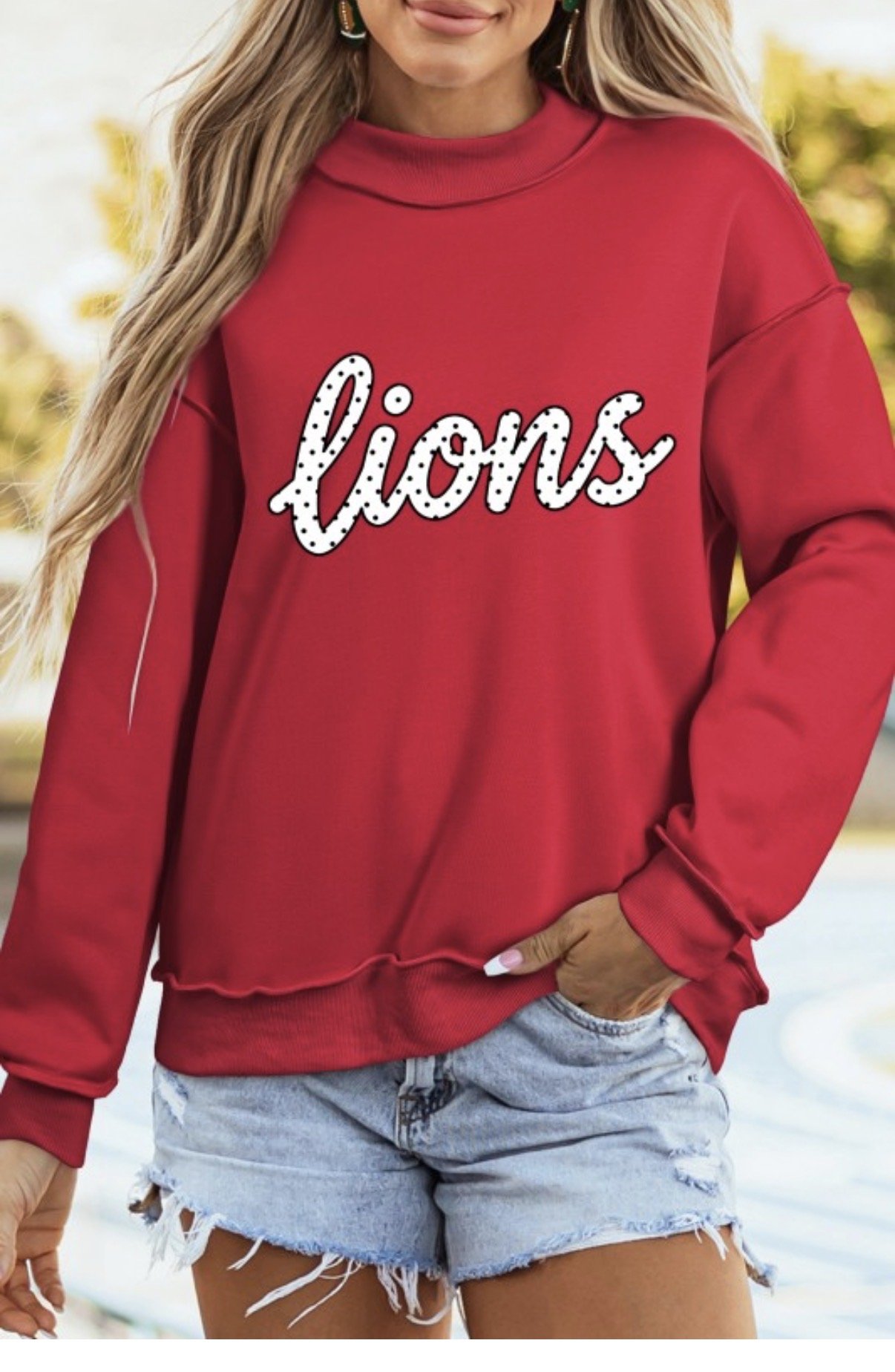 Mascot Mockneck Sweatshirt - Lions Edition