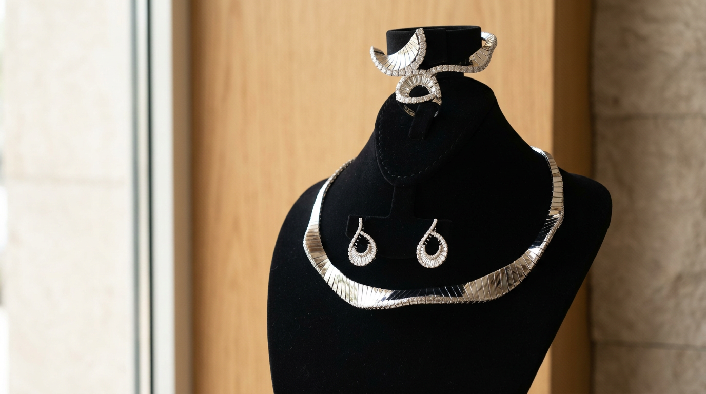 Waved Collar Necklace Set