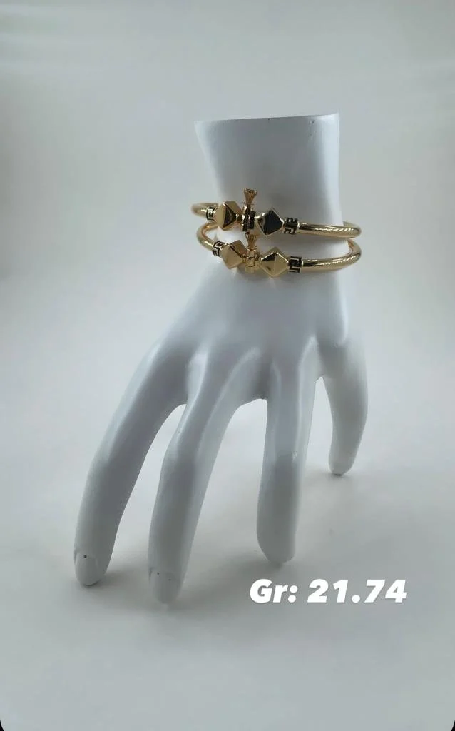 21K Gold  Open Cuff Bangle