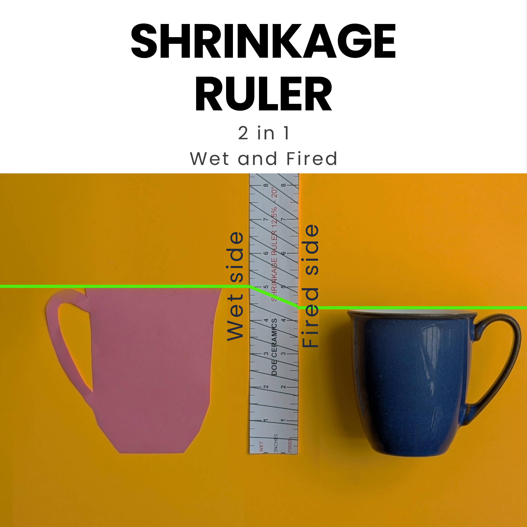 Printable Complete Shrinkage Set 5% – 17% Wet and Fired Clay – True Inches