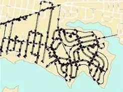 Map of Emerald Coast Utilities Authority collection routes