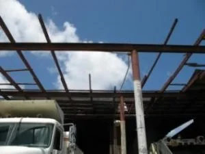 Guam maintenance facility without roof