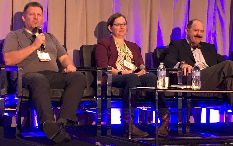 GBB Senior Project Engineer Brad Kelley speaking at a Paper and Plastics Recycling Conference panel.