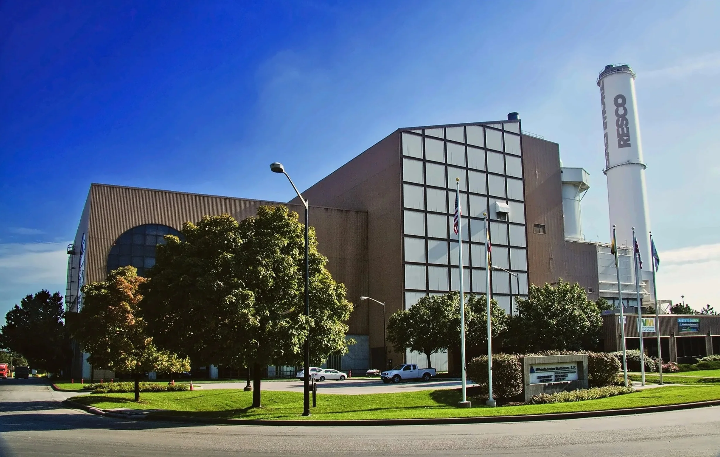 The RESCO waste-to-energy facility in Baltimore, Maryland