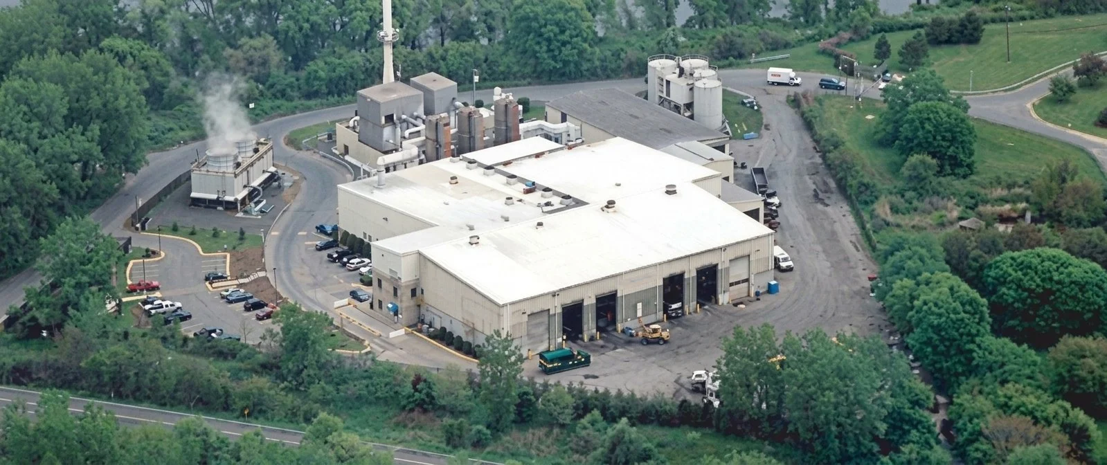 Aerial view of the Springfield Resource Recovery Facility in Agawam, Massachusetts
