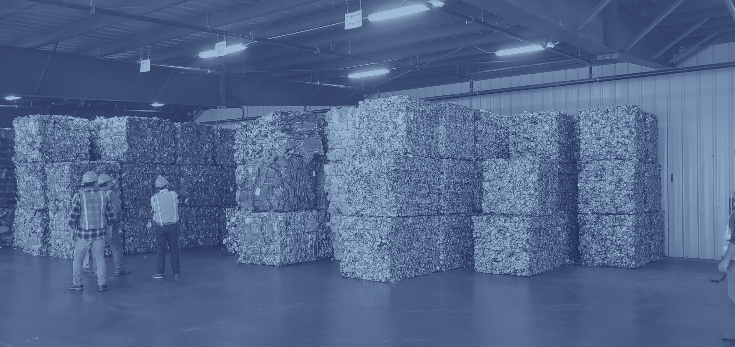 GBB consultants touring a materials recovery facility