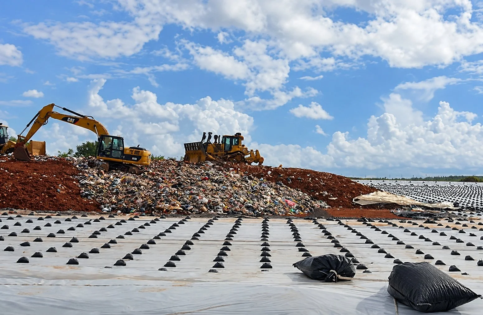 Operations at the new Layon Landfill, Guam
