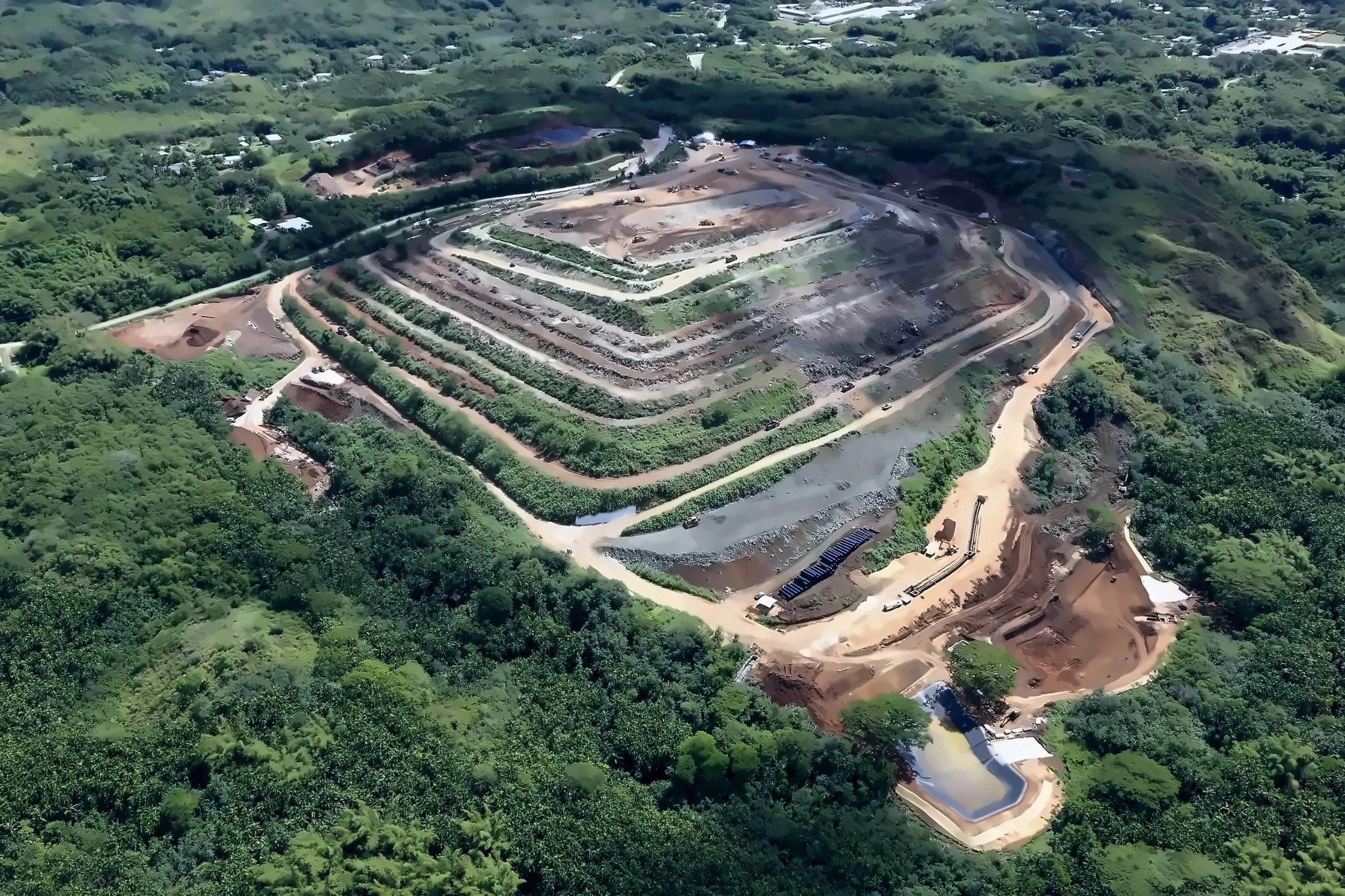 Ordot Dump in the dry season, seen from the southwest