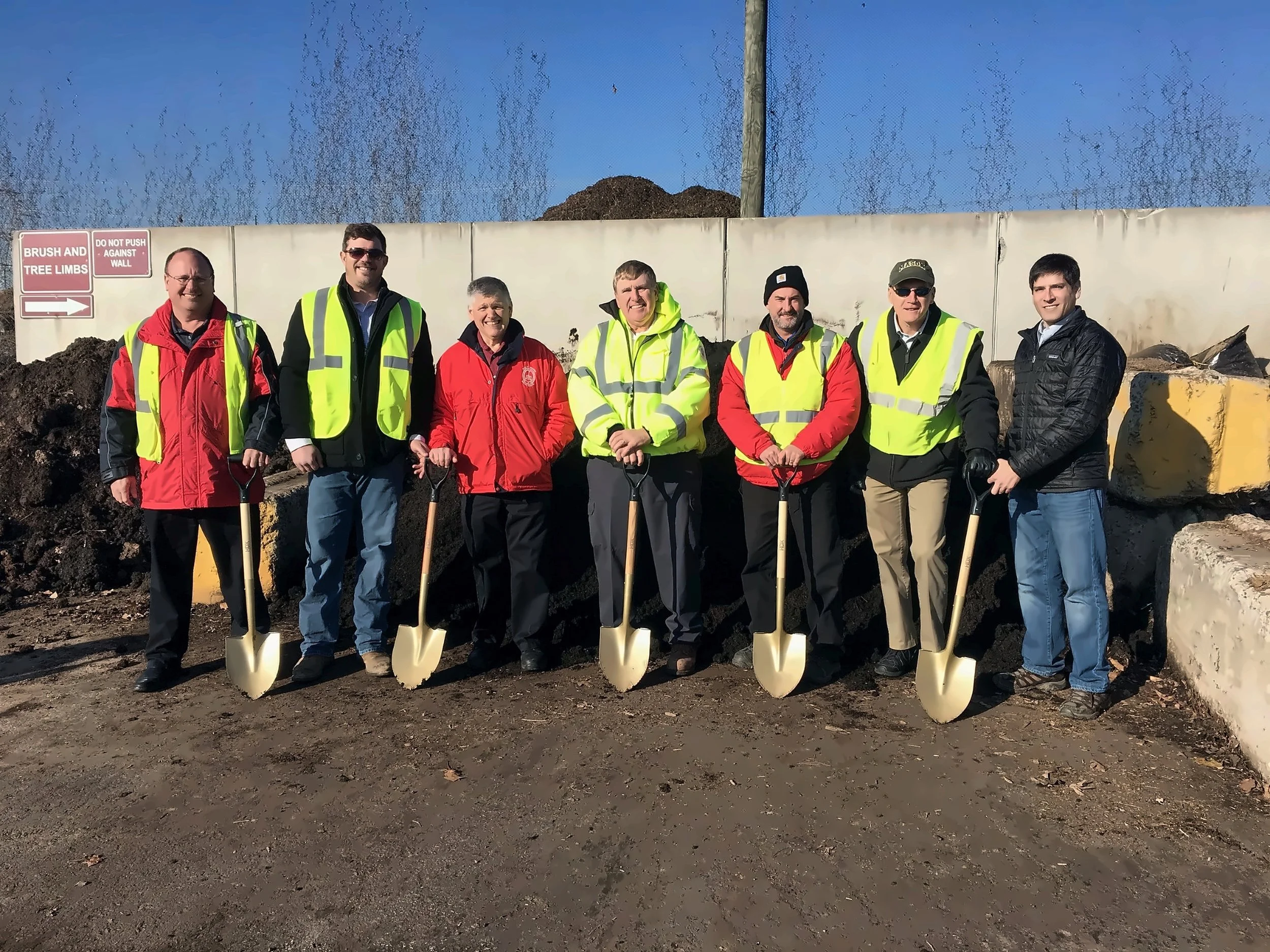 Prince William County solid waste crew and Freestate at the December 2018 groundbreaking