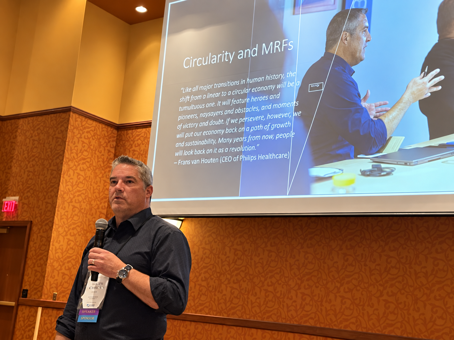 Steven Schilling, PE, giving a presentation at a professional conference