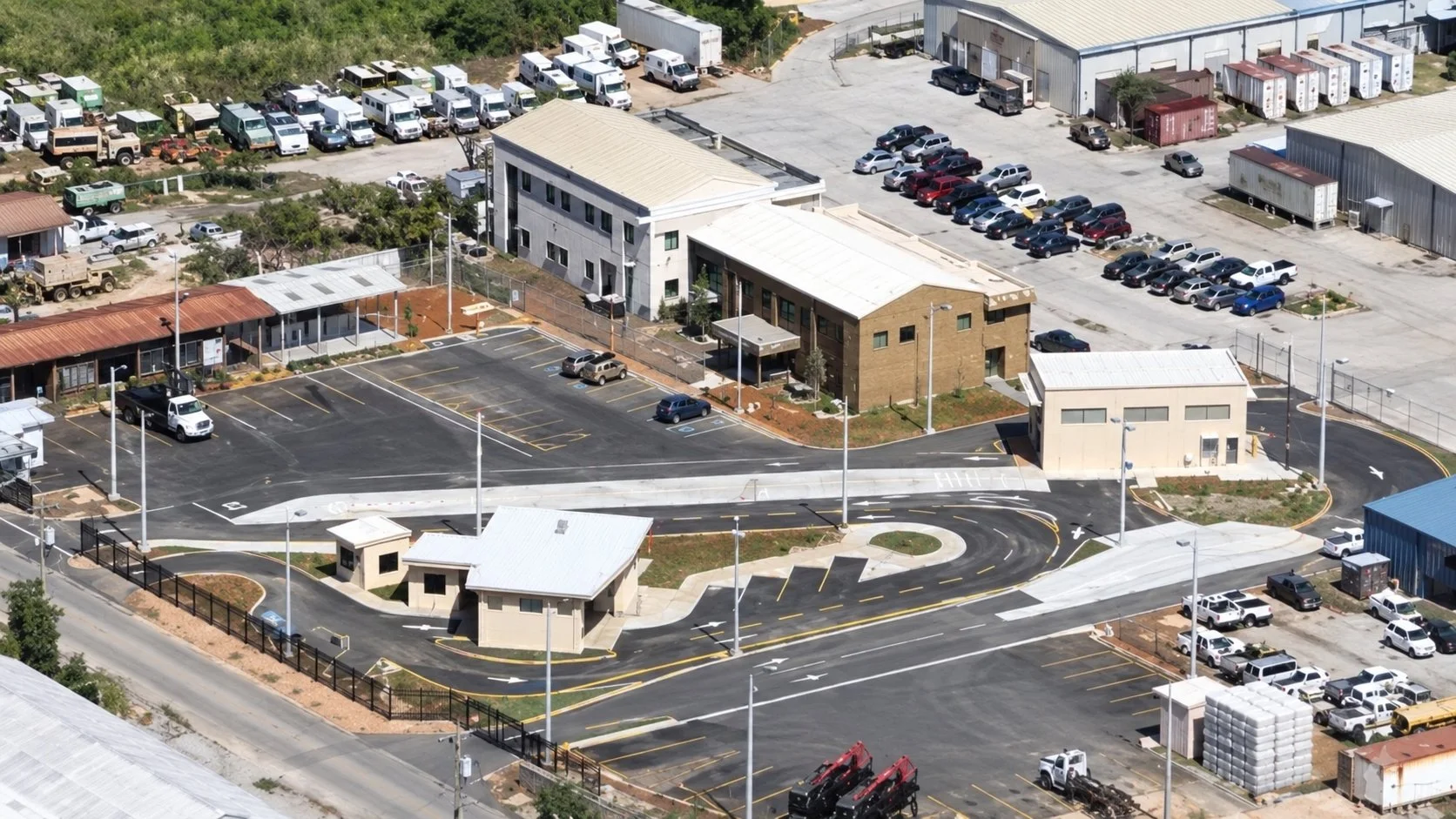 Aerial view of a renovated residential transfer station, Guam