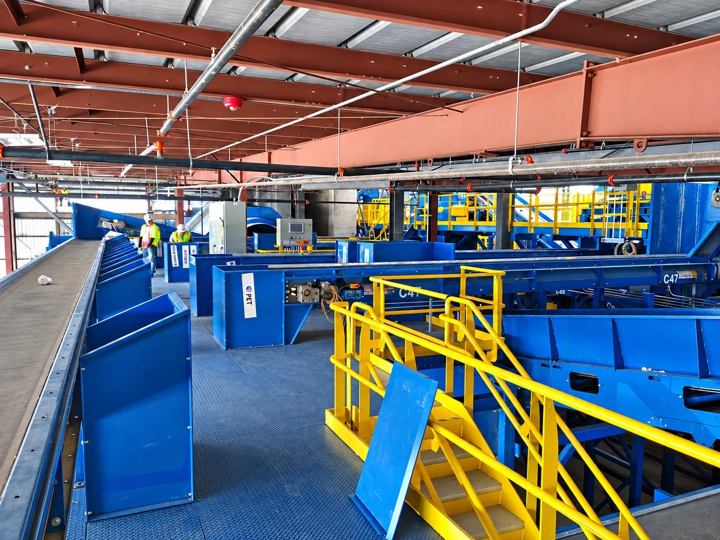 Container sort line at the Wasatch mixed waste processing facility