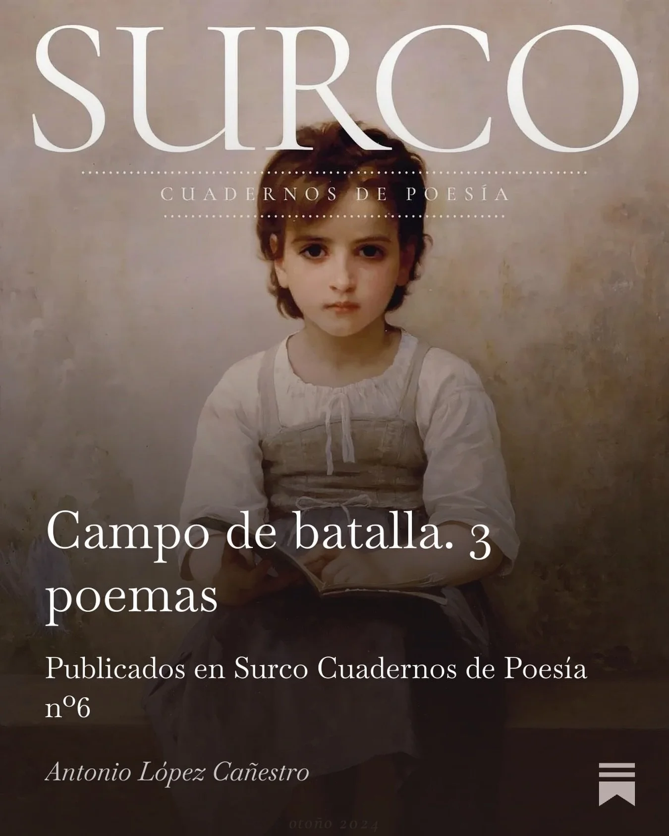 Ya ten&eacute;is disponible en #substack una selecci&oacute;n de 3 poemas del libro in&eacute;dito Campo de batalla. Una rapsodia flamenca, que aparecieron publicados en el sexto n&uacute;mero de @surcocuadernosdepoesia Pod&eacute;is leer los poemas 