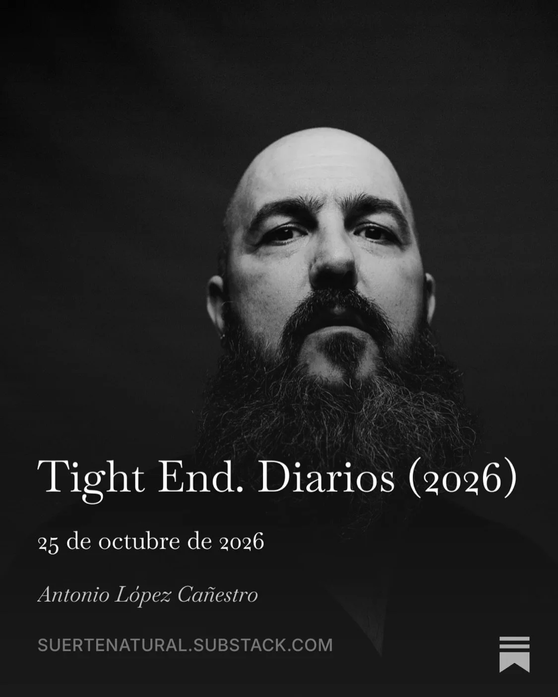 Tight End. Diarios (2026)
Puedes suscribirte ahora en:
👉https://substack.com/@suertenatural/note/c-369796858?r=8l6sp8&amp;utm_medium=ios&amp;utm_source=notes-share-action