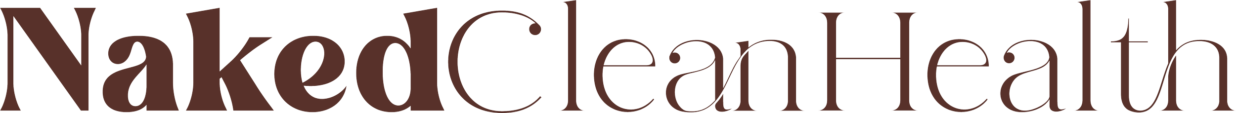Logo for NakedCleanHealth featuring stylized text.