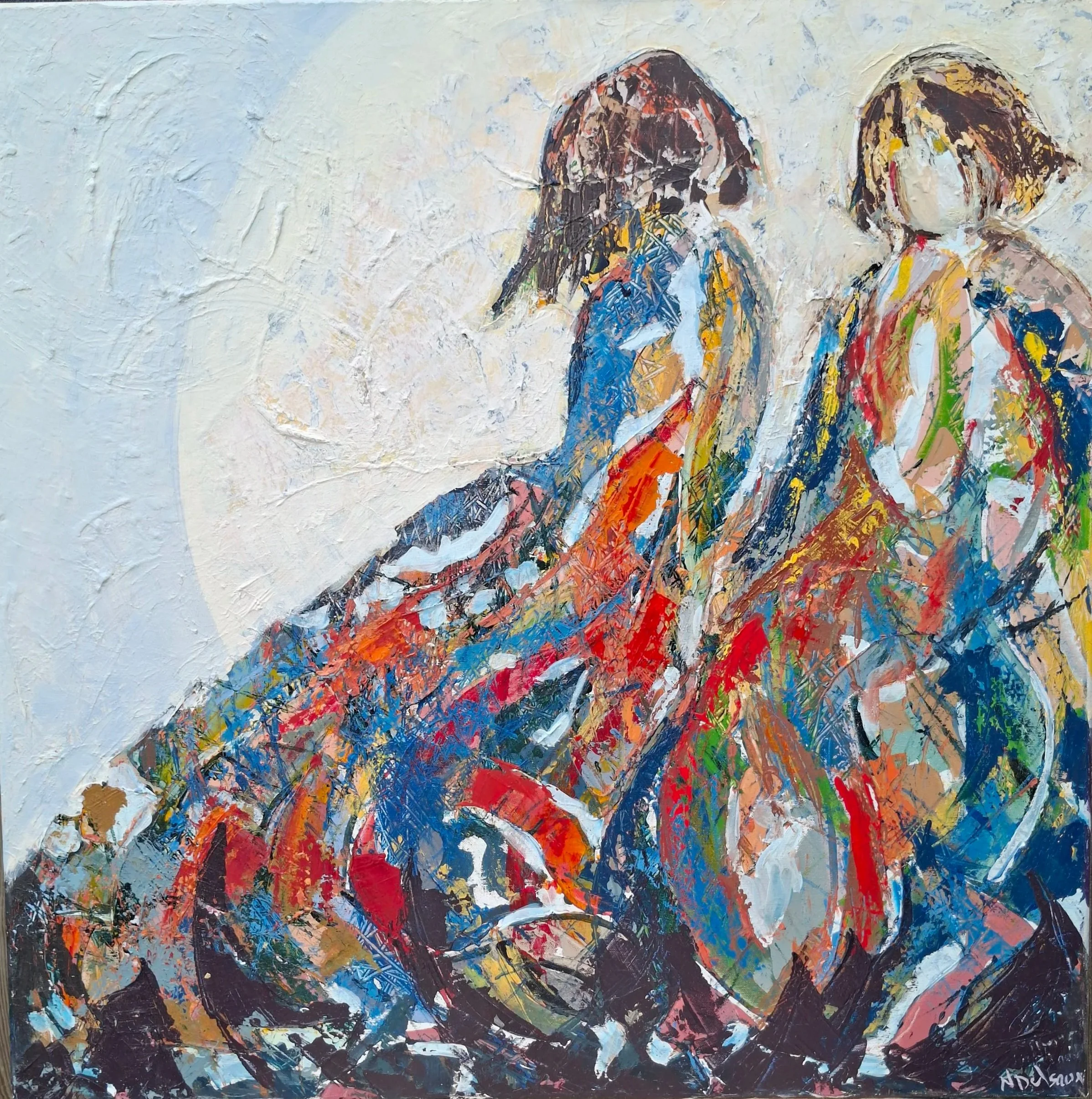 28. Jeunes filles à la lune (80x80)