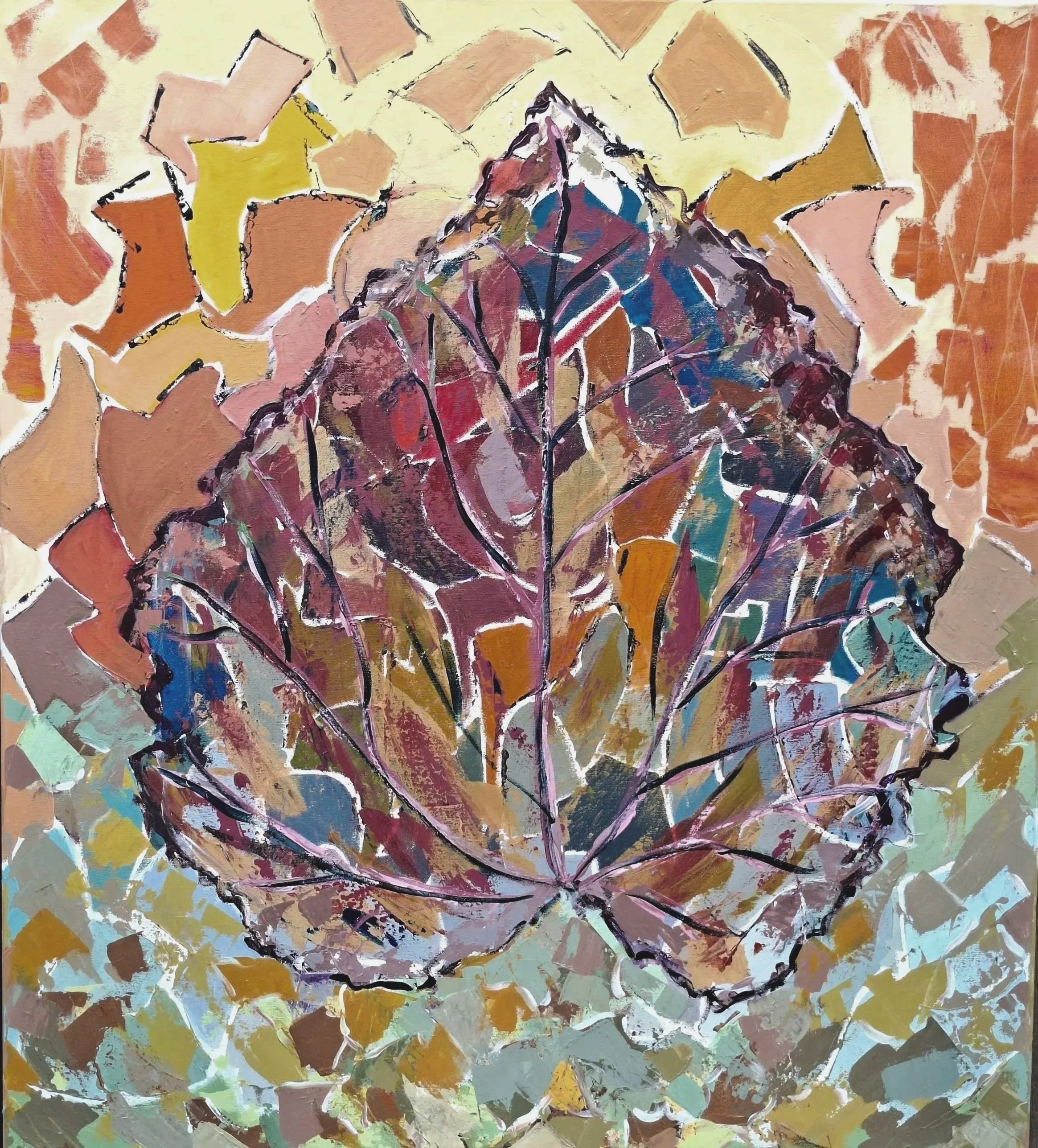 23. Feuille d'automne (90x100)