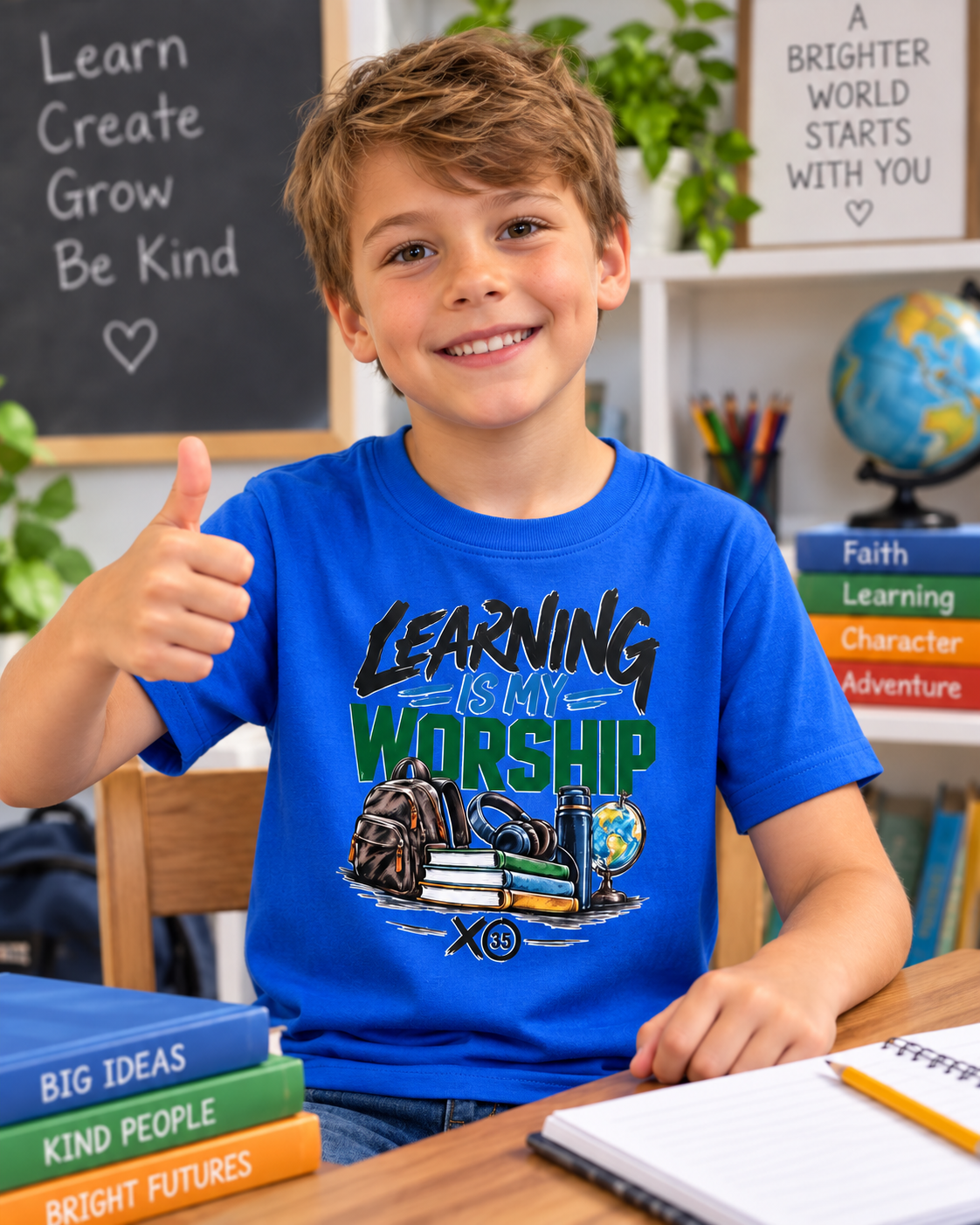 Learning Is My Worship Kids Tee