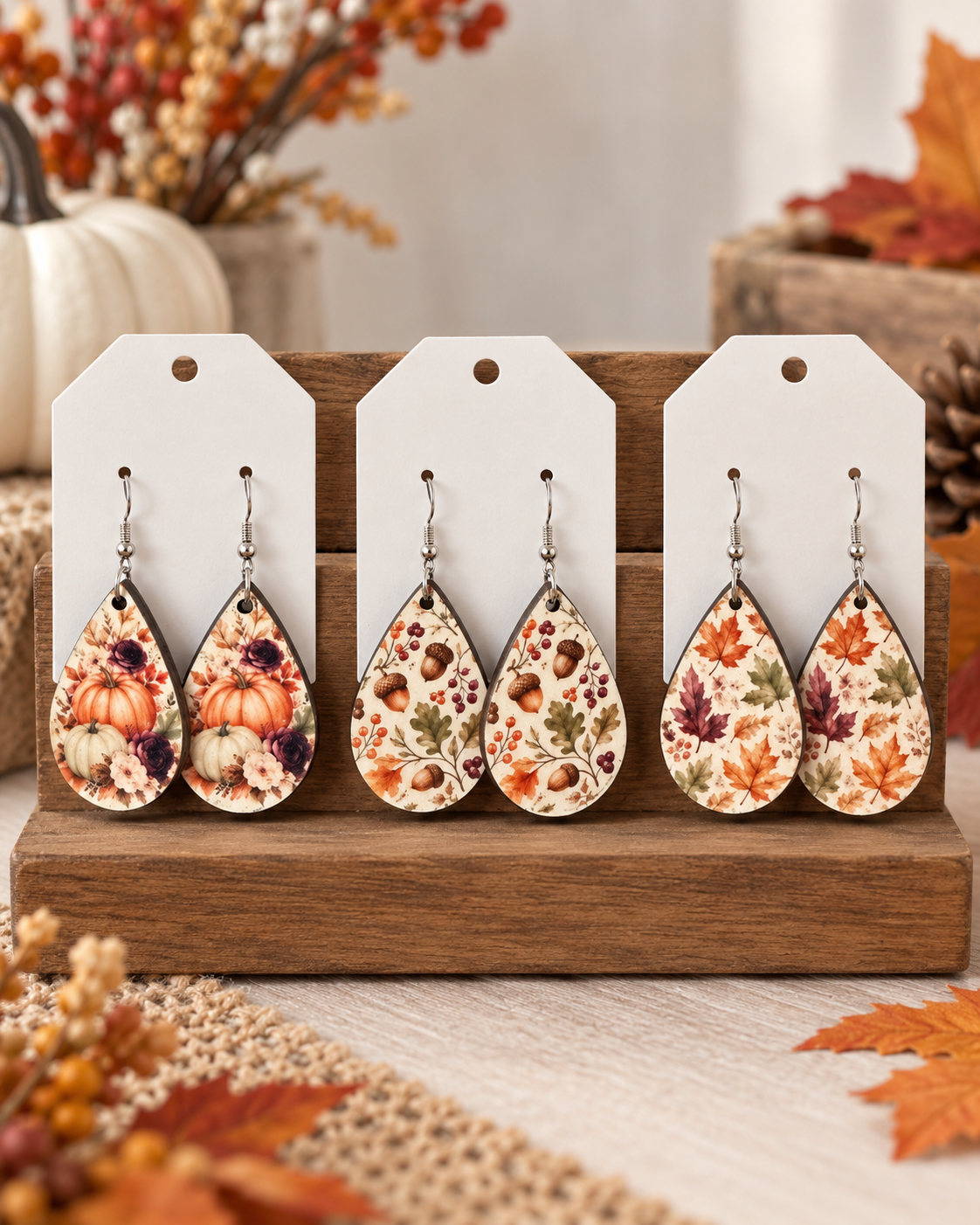 Autumn Teardrop Earrings — Fall Collection