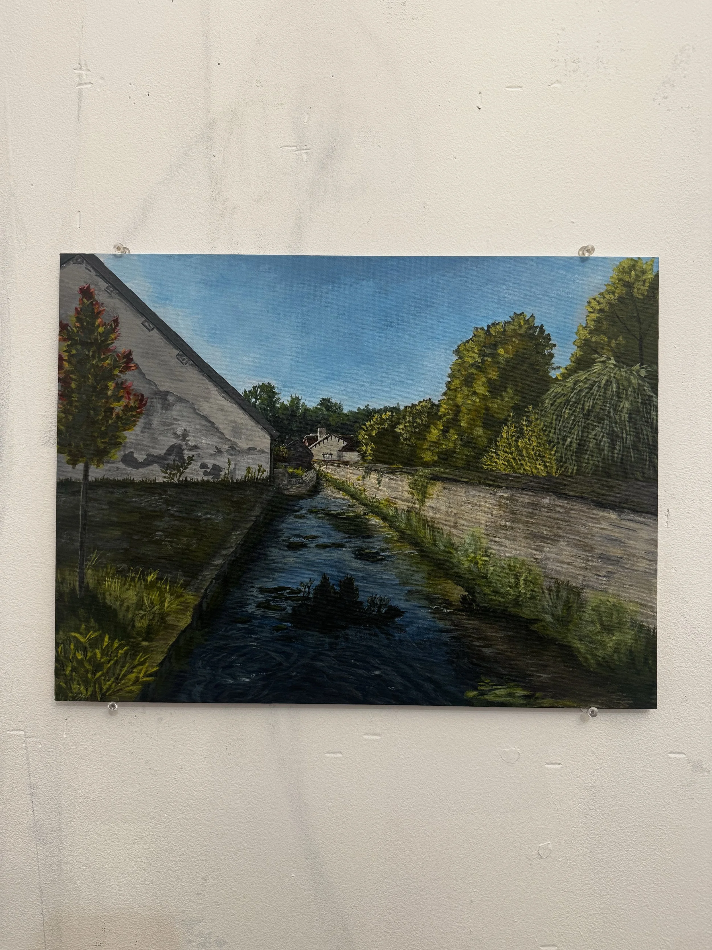 Original Painting created during Artist Residency at Chateau Orquevaux. This piece is now a part of the Chateau Orquevaux permanent collection.