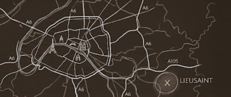 Carte de la ville d'île de France avec 'LIEUSAINT' à proximité.