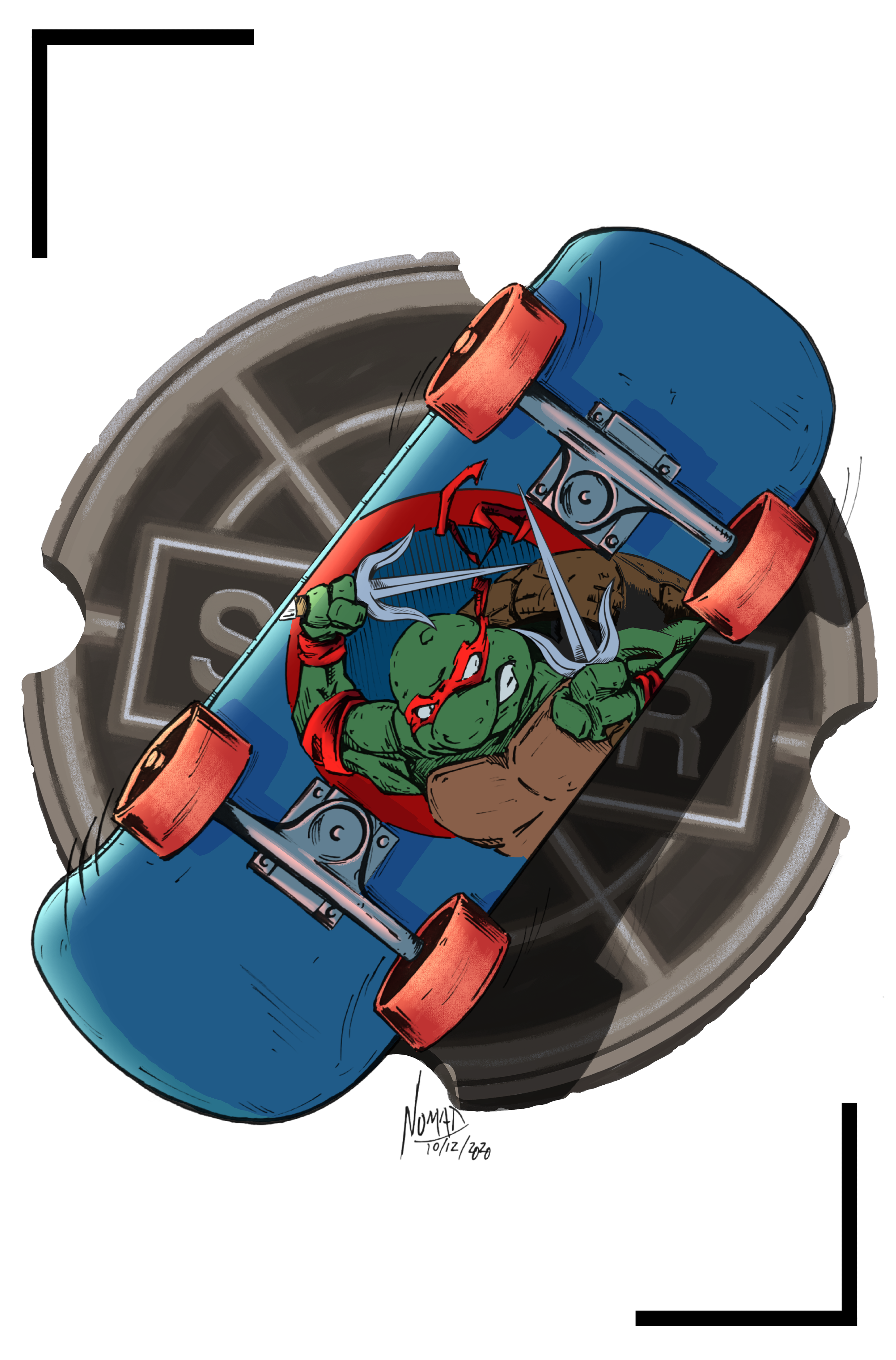 TMNT Skateboard Raphael