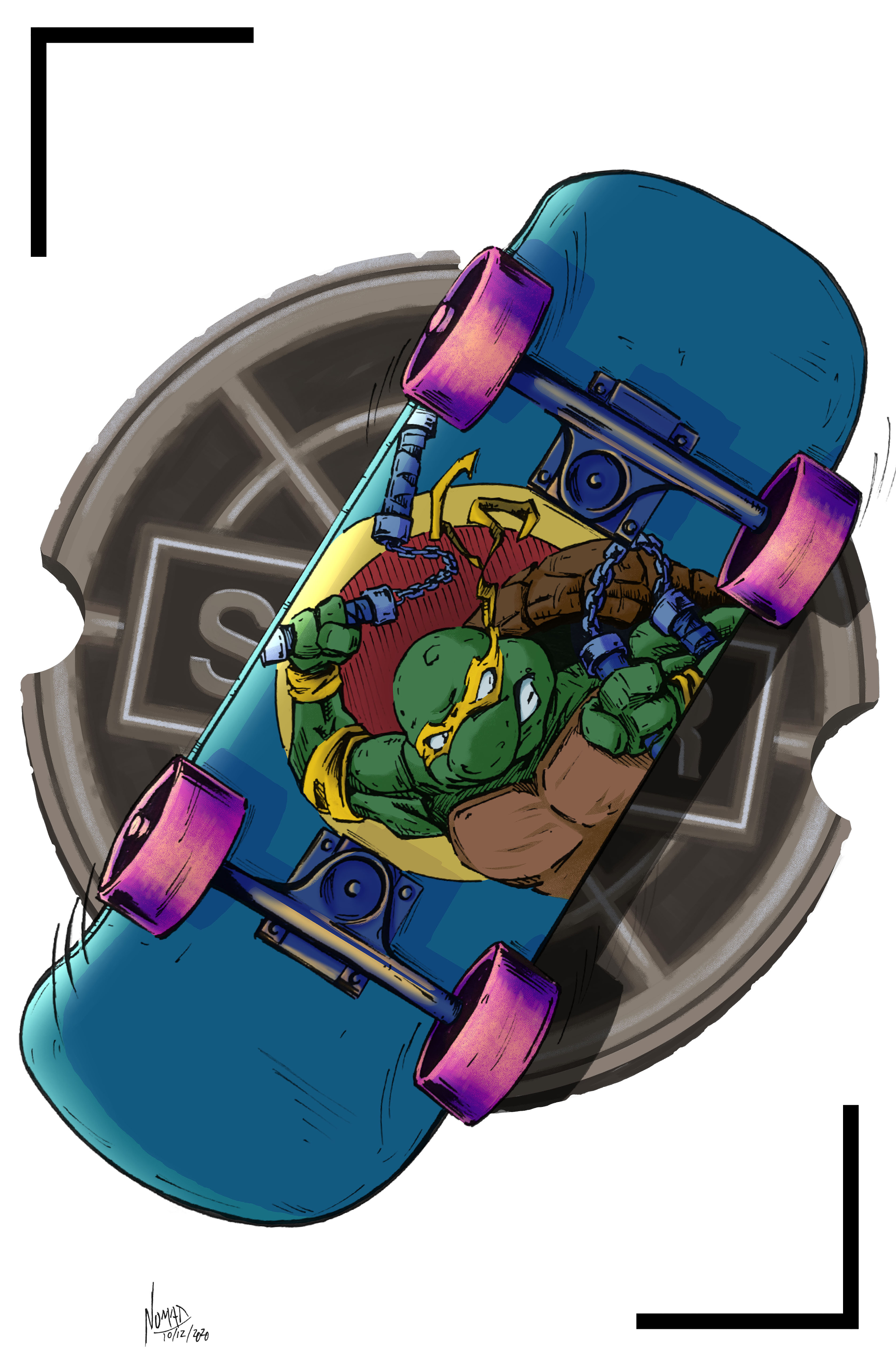 TMNT Skateboard Mikey