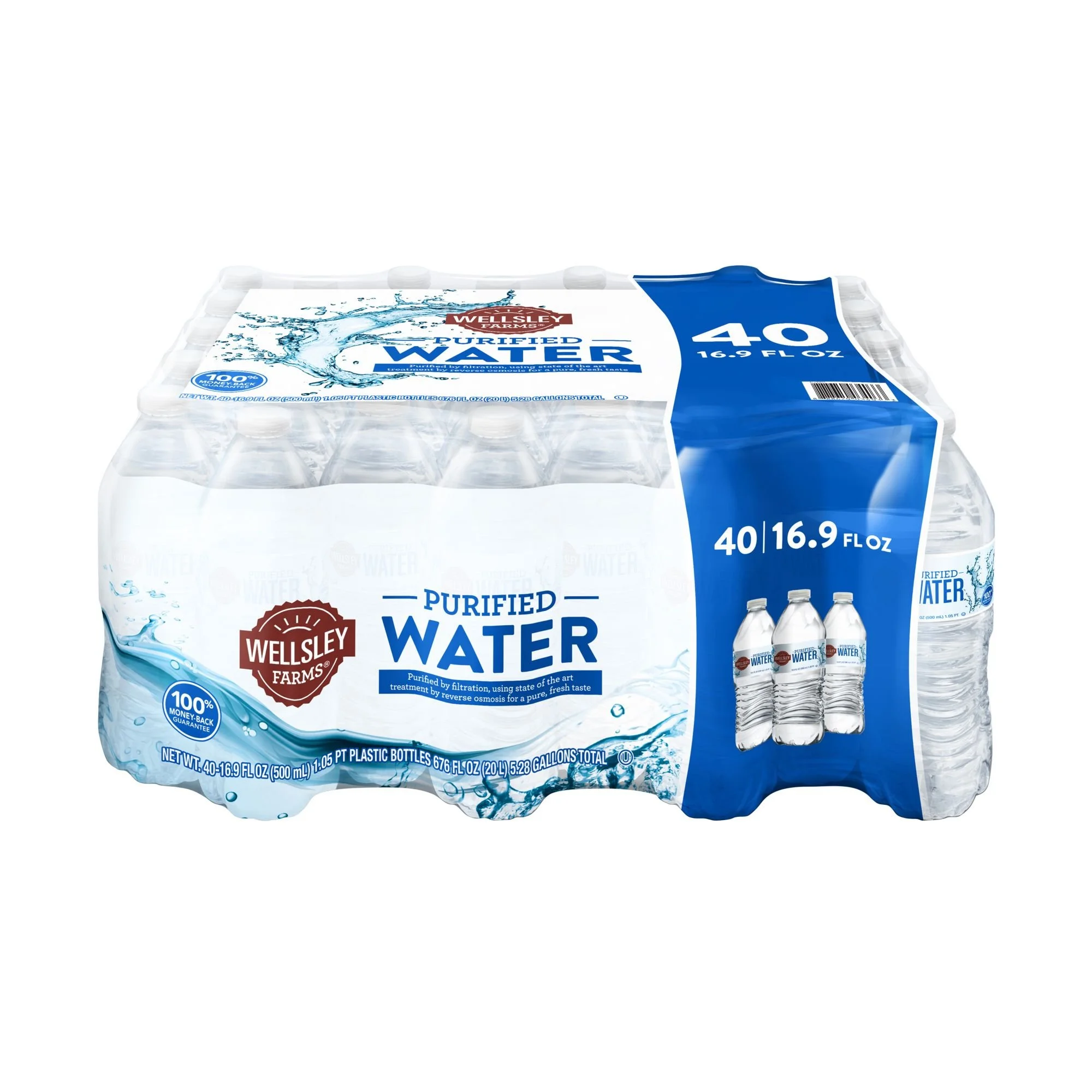 Wellsley Farms Purified Water 16.9oz  40 Pack