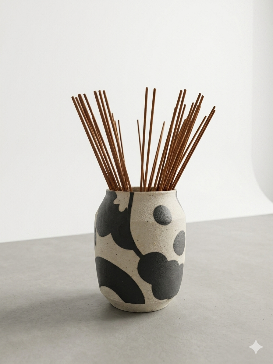 Black on white collection - vase 3