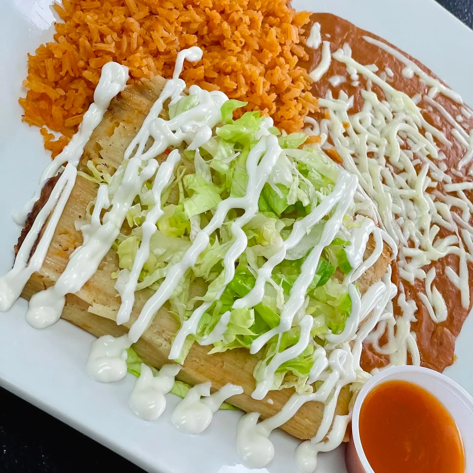 La Esquina Tamales Plate
