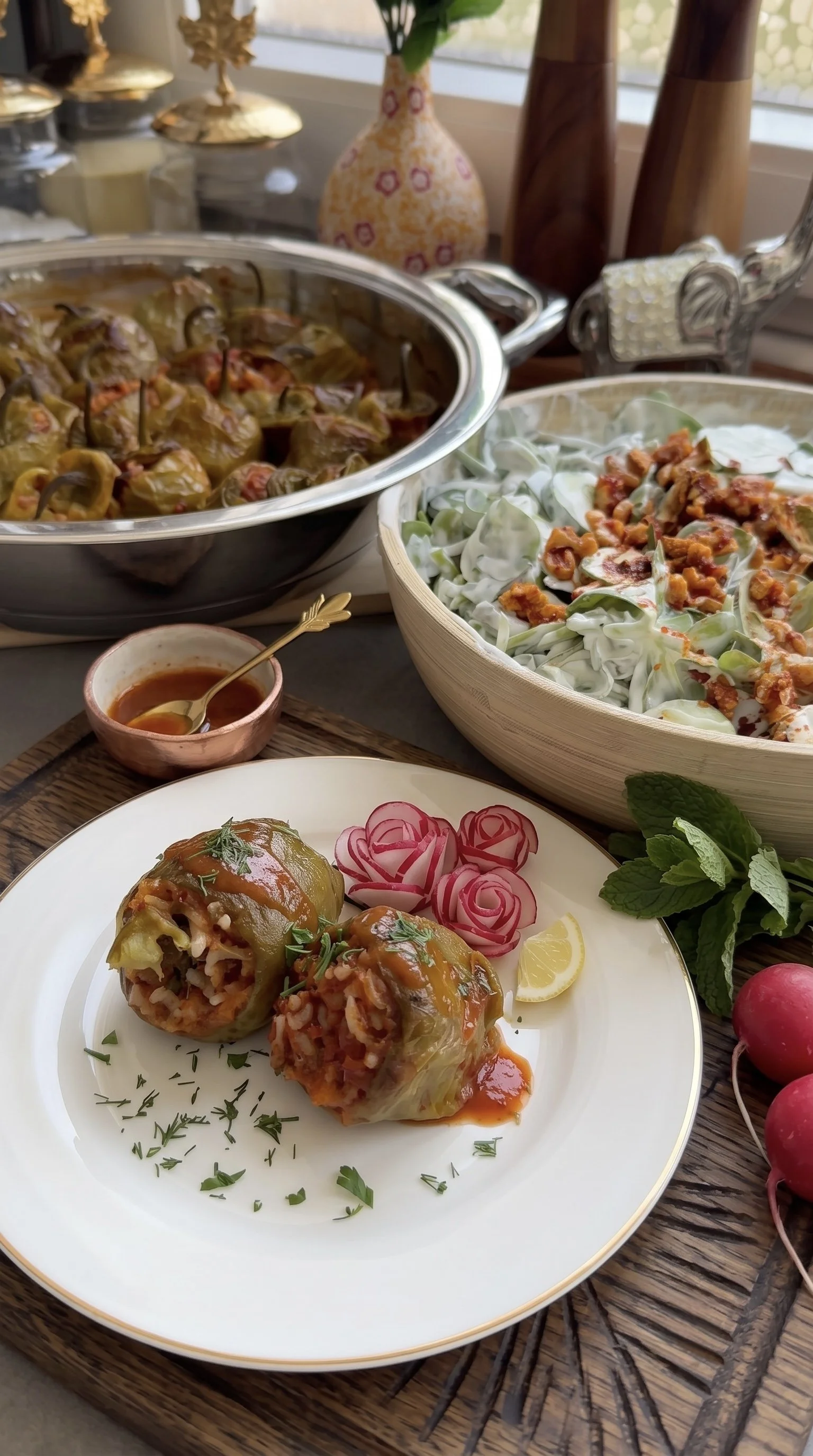 Gefüllte Paprika mit Olivenöl