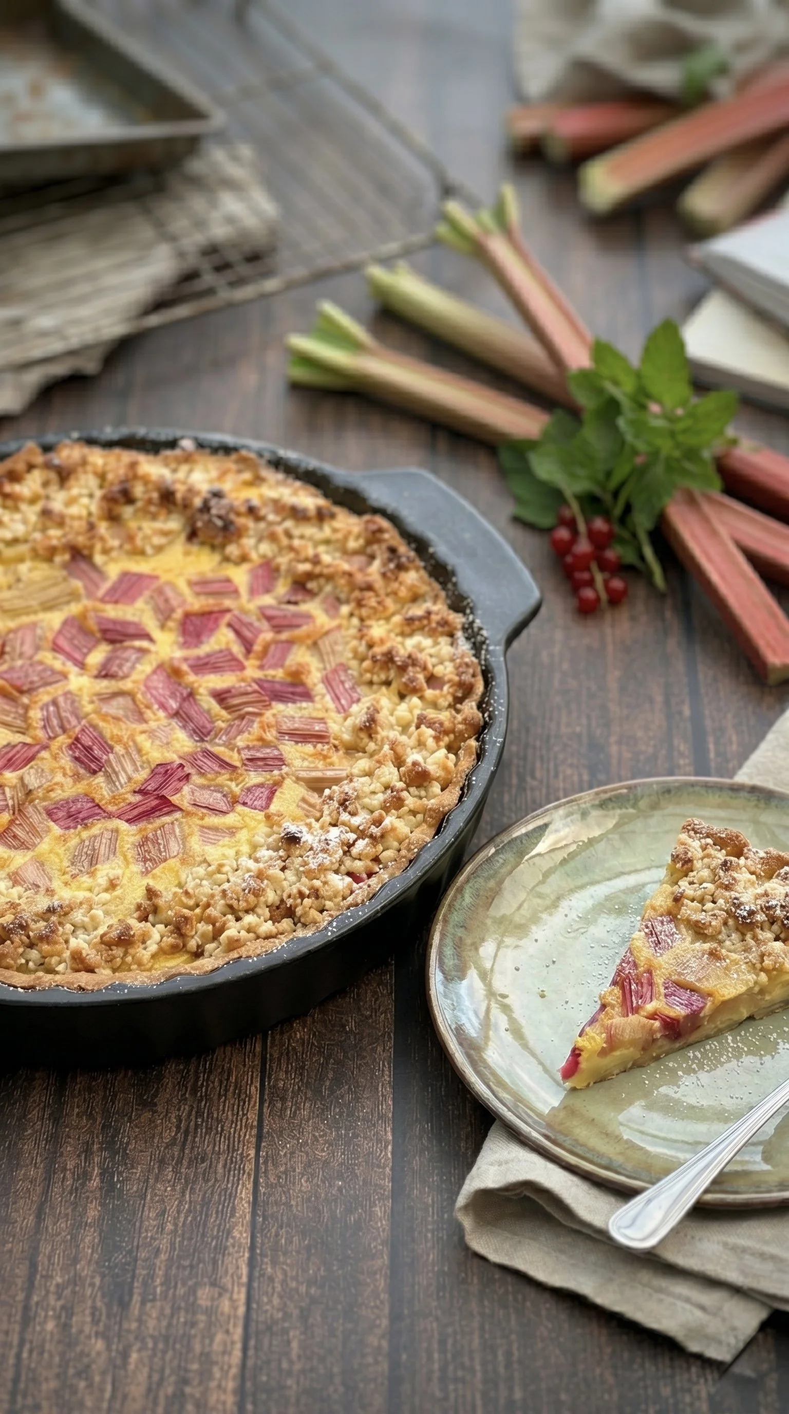 Rhabarber Knusper Tarte