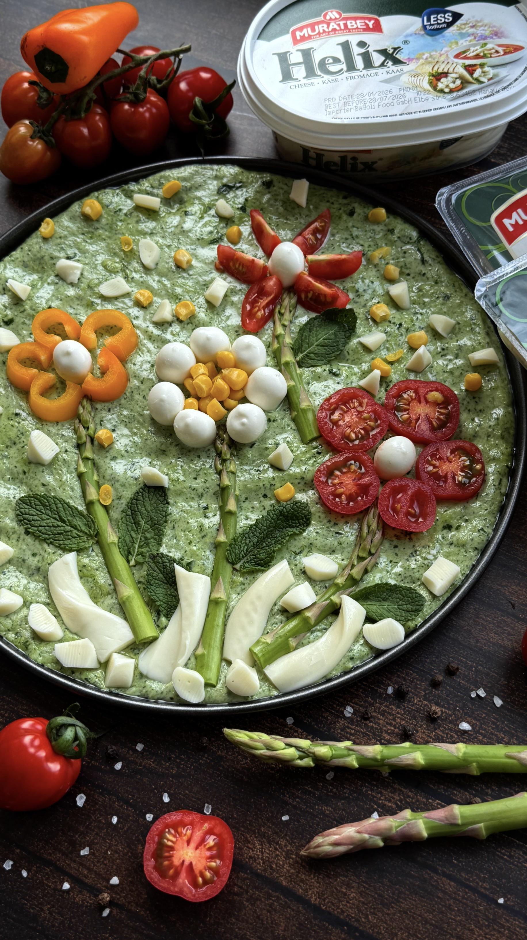 Spinat Pizza für Kinder