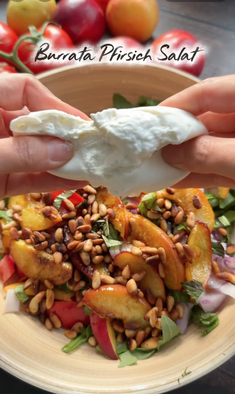 Burrata Pfirsich Salat