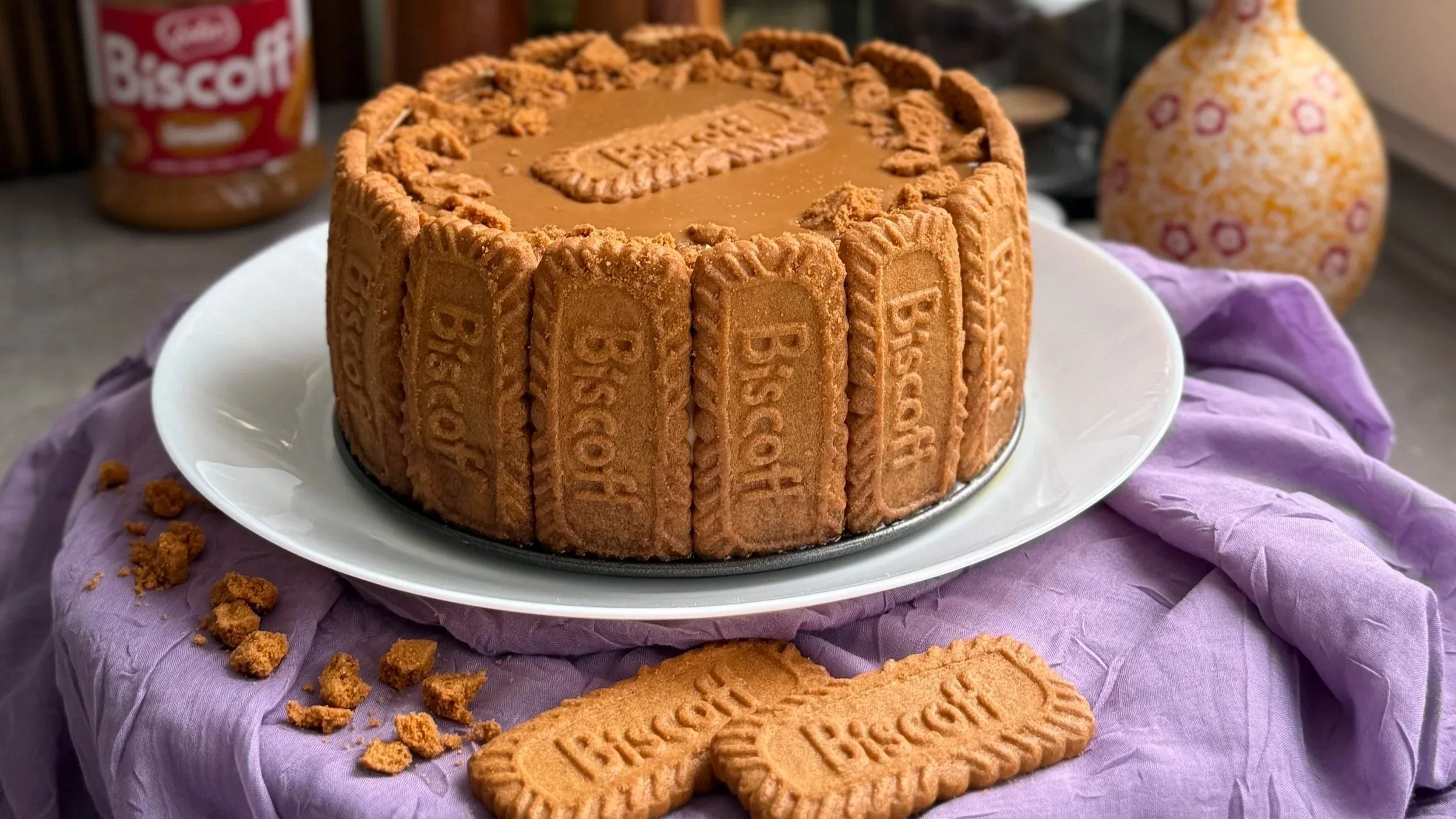 No Bake Cheesecake mit Karamellkeksen