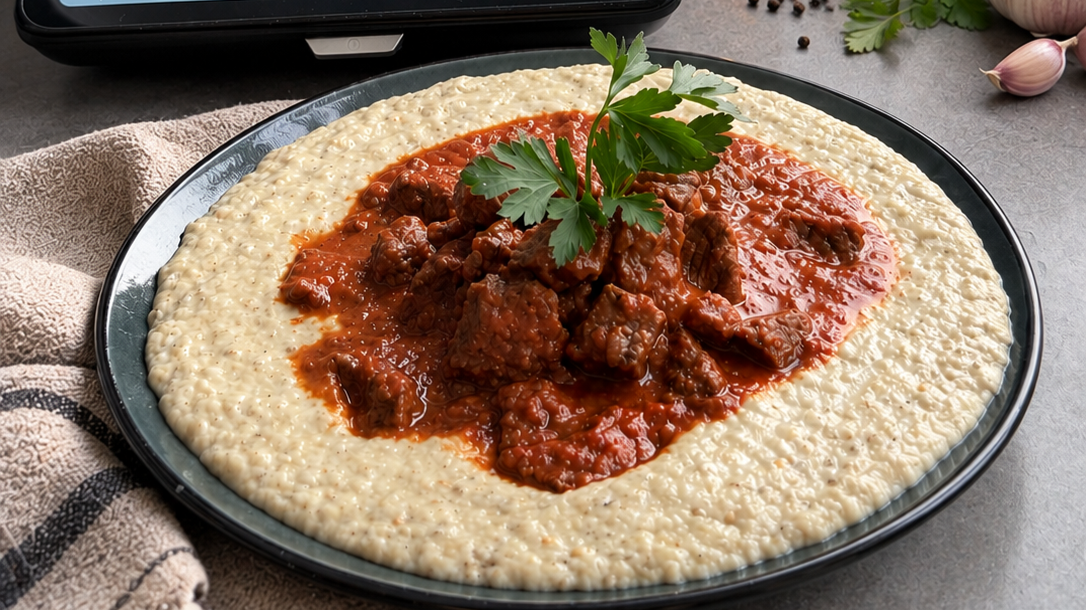 Hünkâr Beğendi mit Lammragout
