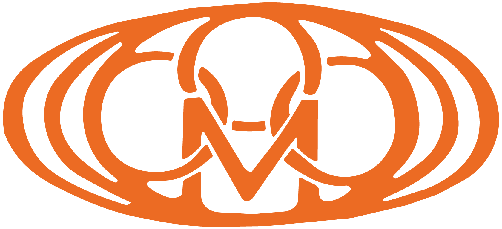 Orange and black logo featuring a stylized skull wearing a cyclist helmet with a checkmark integrated into the design.