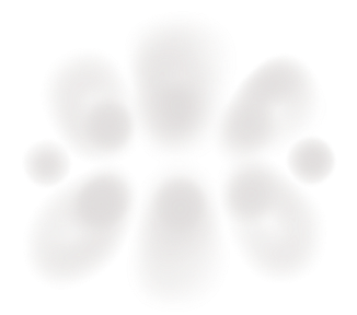 Abstract six petals arranged in a circular pattern.