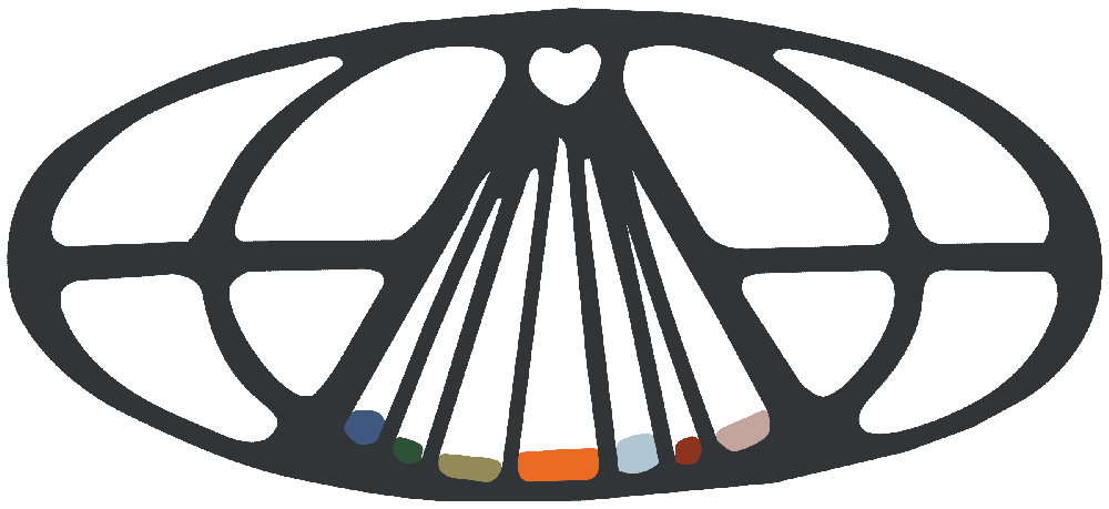 OOOM logo animated of a global filling with colored heart-coherence