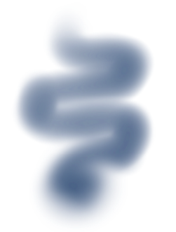 Abstract blue shape with rounded edges on a black background