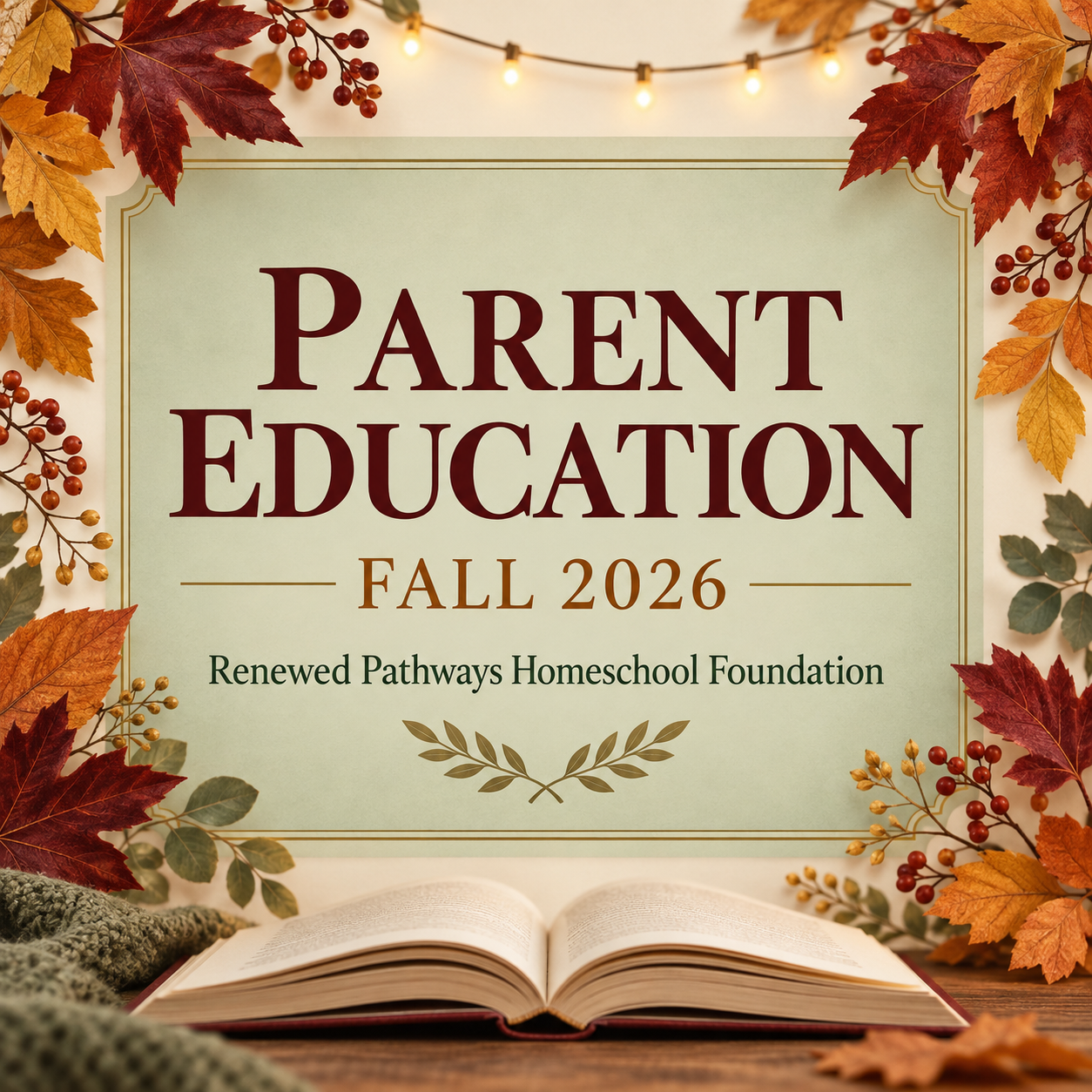 Parent Fall FREE  Education Workshop