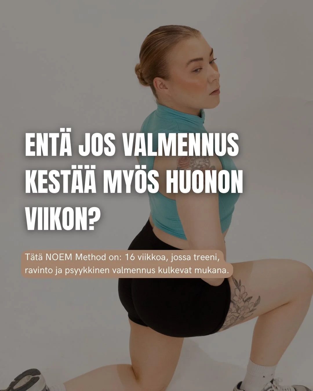 Ent&auml; jos valmennus kest&auml;&auml; my&ouml;s huonon viikon?
V&auml;lill&auml; ehdit enemm&auml;n, v&auml;lill&auml; v&auml;hemm&auml;n. Siksi valmennuksessa pit&auml;&auml; olla tilaa my&ouml;s kiireelle, v&auml;symykselle ja suunnitelmien muut