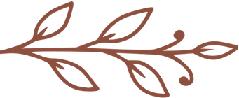 Decorative brown branch with elongated leaves.