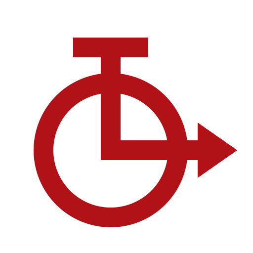 Stopwatch with an arrow pointing forward, representing faster vessel construction