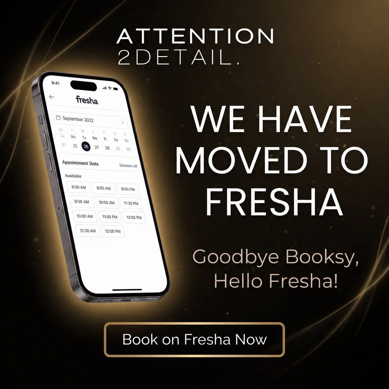 📅 BIG NEWS &mdash; WE&rsquo;VE MOVED TO FRESHA!

We&rsquo;ve officially switched our booking system from Booksy to Fresha 💈

The move means a smoother, easier way to book, reschedule and manage your appointments with us.

What you need to know:
✂️ 